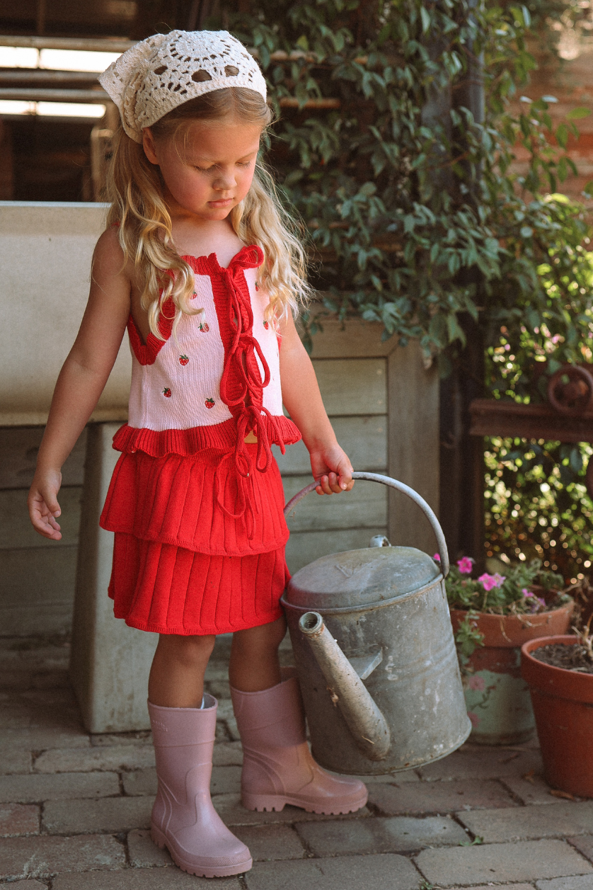 Tie Up Vest ✿ Strawberry Fields