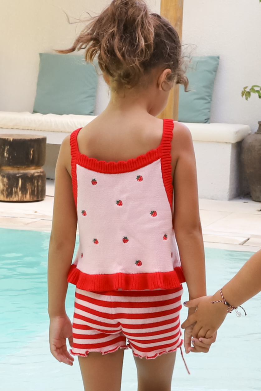 Stripe Shorts ✿ Berry