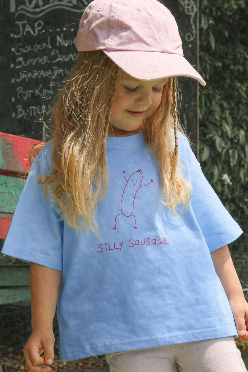 Silly Sausage Tee ✿ Sky Blue