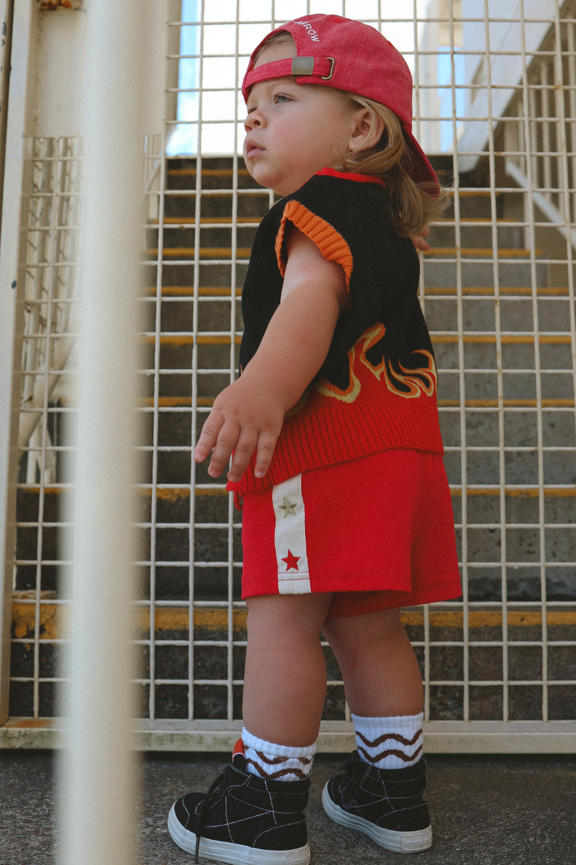 Star Shorts ✿ Fiery Red