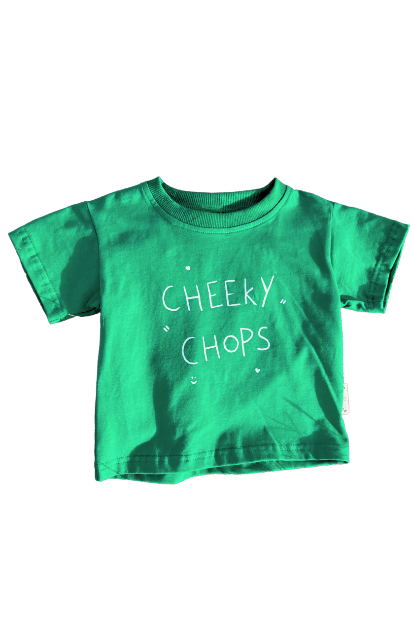 Cheeky Chops Tee ✿ Emerald Green