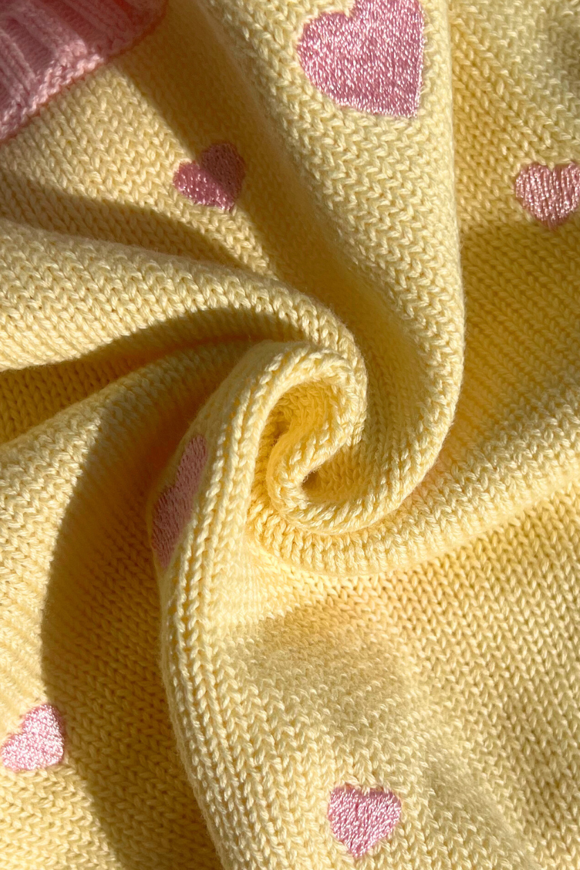 Heart Tie Up Cardigan ✿ Pink Lemonade