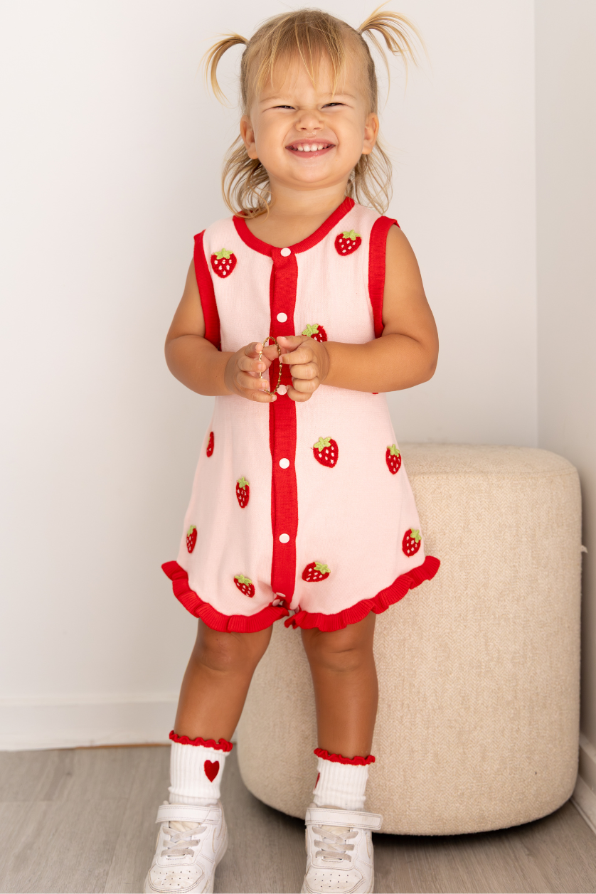 Cabbage Patch Romper ✿ Strawberry Fields