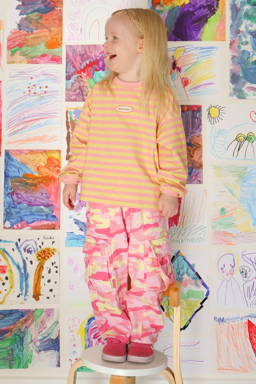 Stripe Long Sleeve Tee ✿ Pink Lemonade