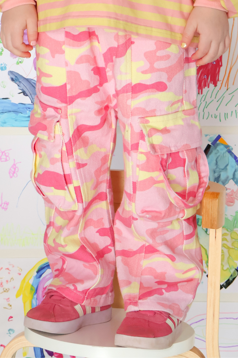 Camo Cargo Pant ✿ Pink Lemonade
