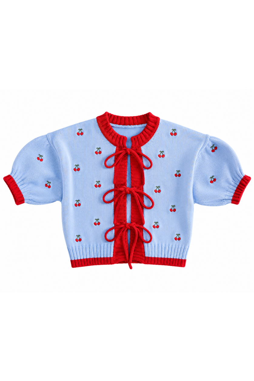 Tie Up Cardigan ✿ Cherry Bomb