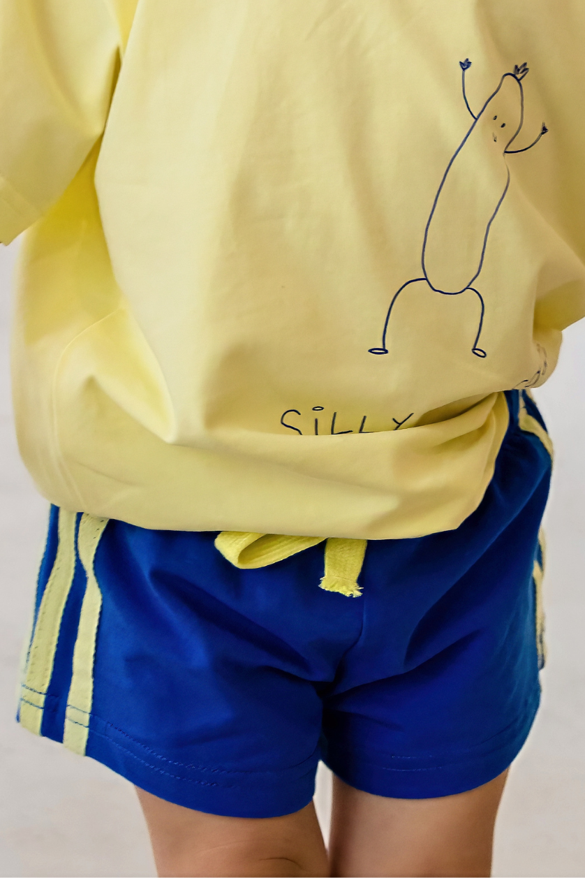 Stripe Shorts ✿ Azure