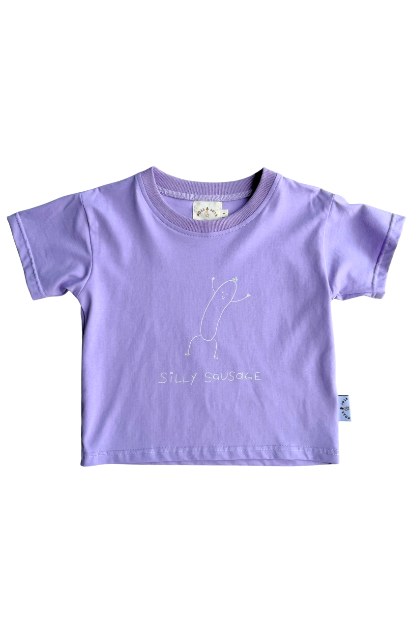 Silly Sausage Tee ✿ Lavender