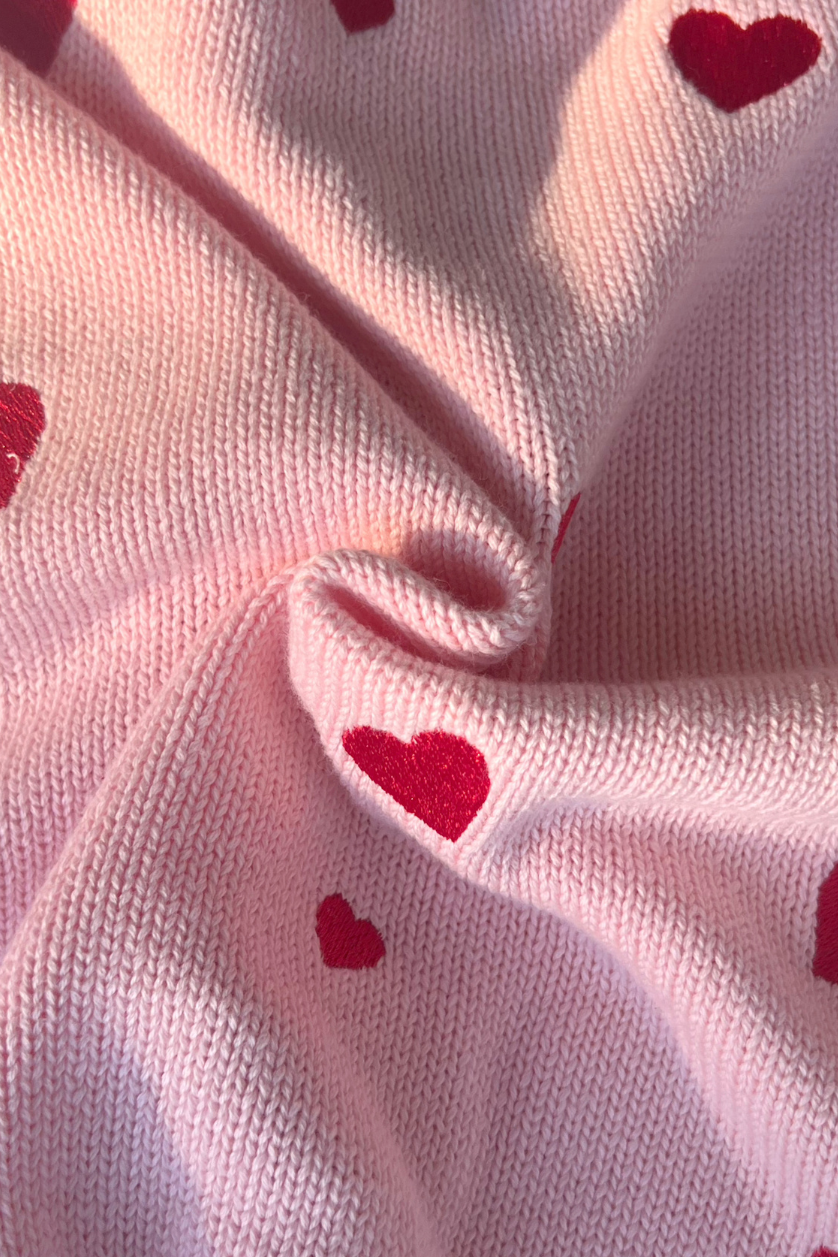 Heart Tie Up Cardigan ✿ Berry