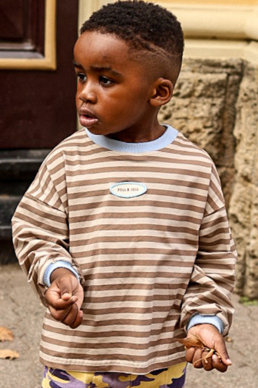 Stripe Long Sleeve Tee ✿ Stone