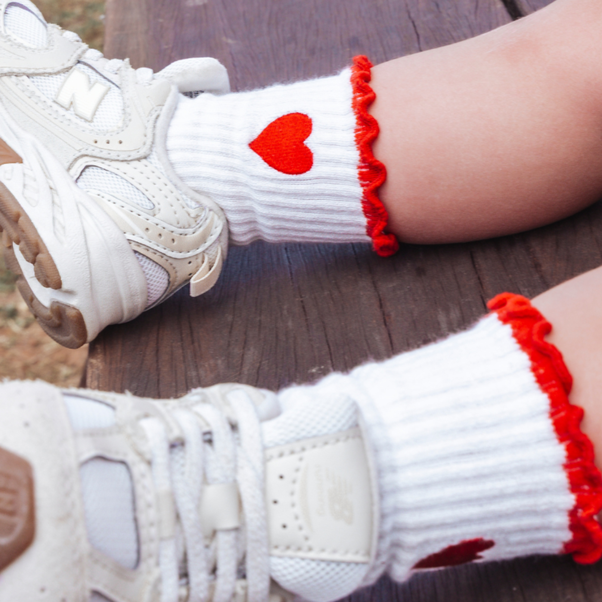 Heart Socks ✿ Fiery Red