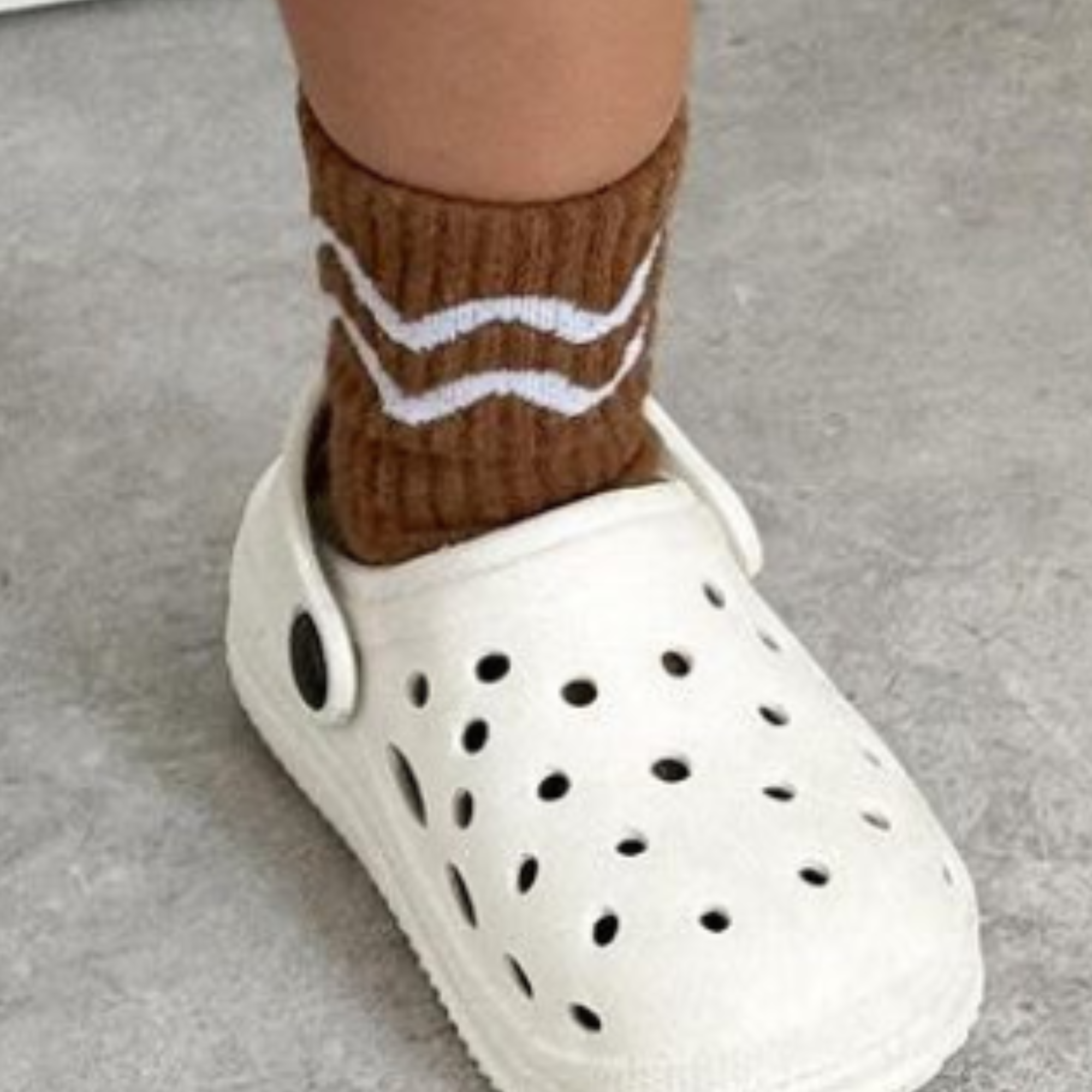 Socks ✿ Chocolate Squiggle
